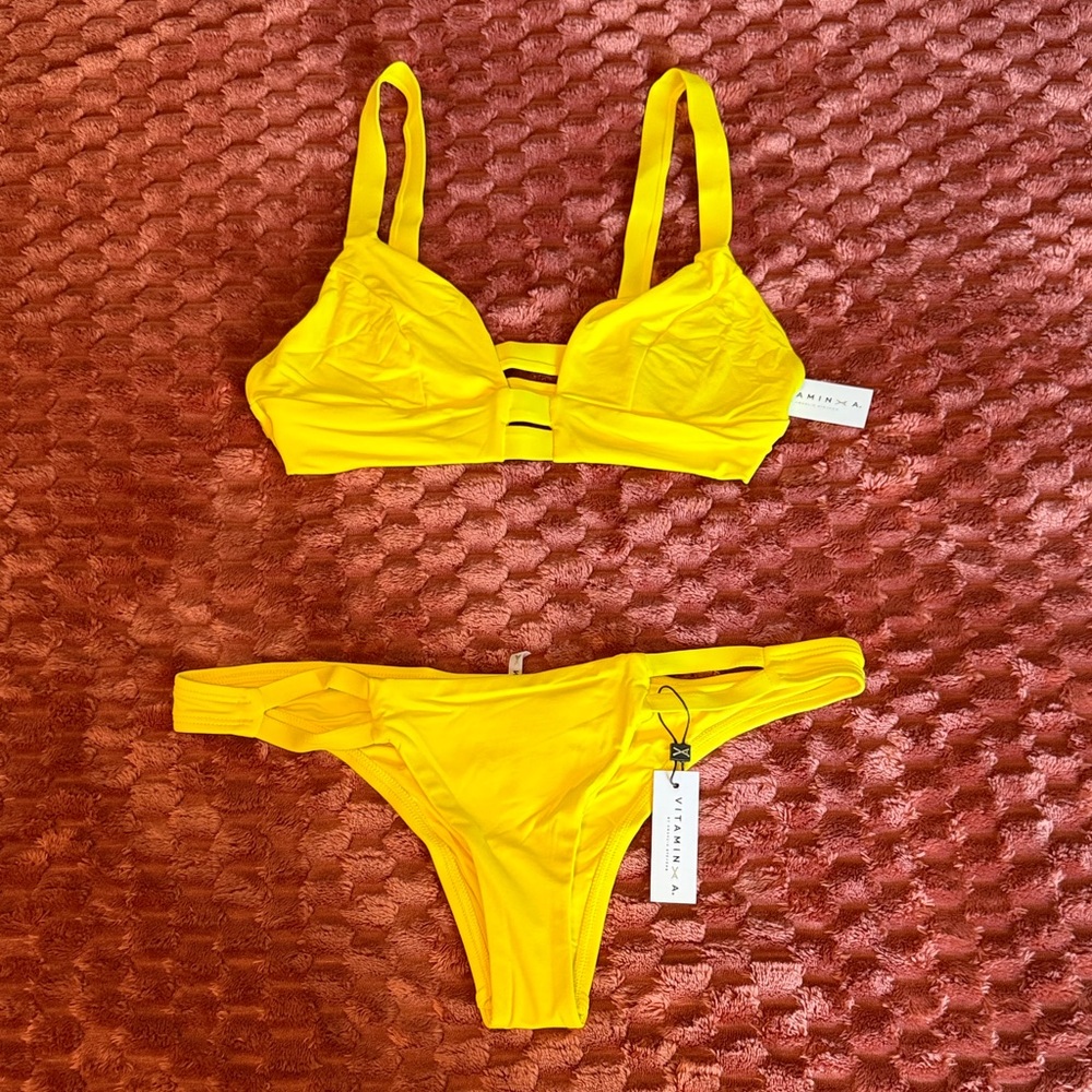 Vitamin A Vibrant Yellow Bikini Set